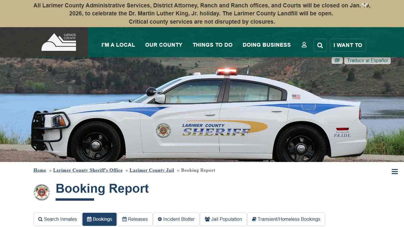 Booking Report | Larimer County